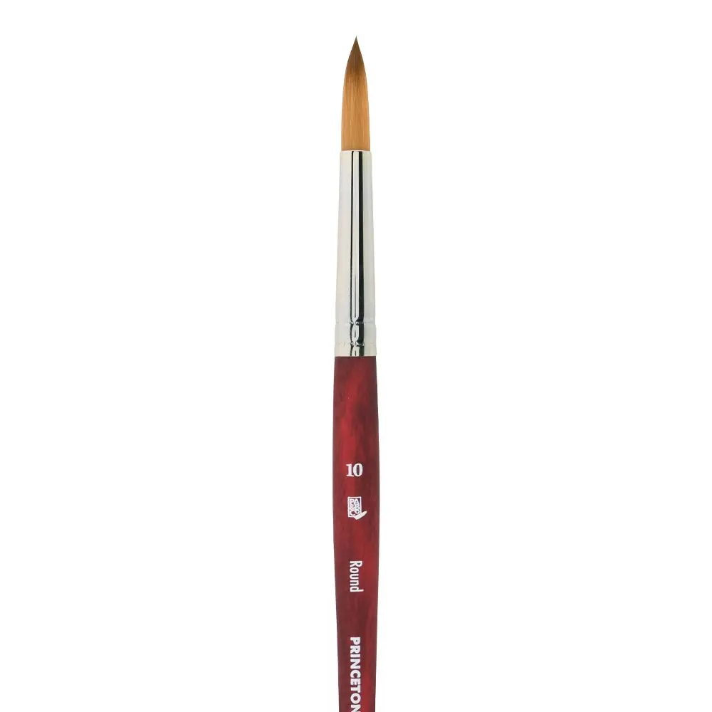 Princeton Velvetouch Round Brush, Synthetic, Short Handle, Size 10 | Premium Multi-Media Artist Brush - view 2