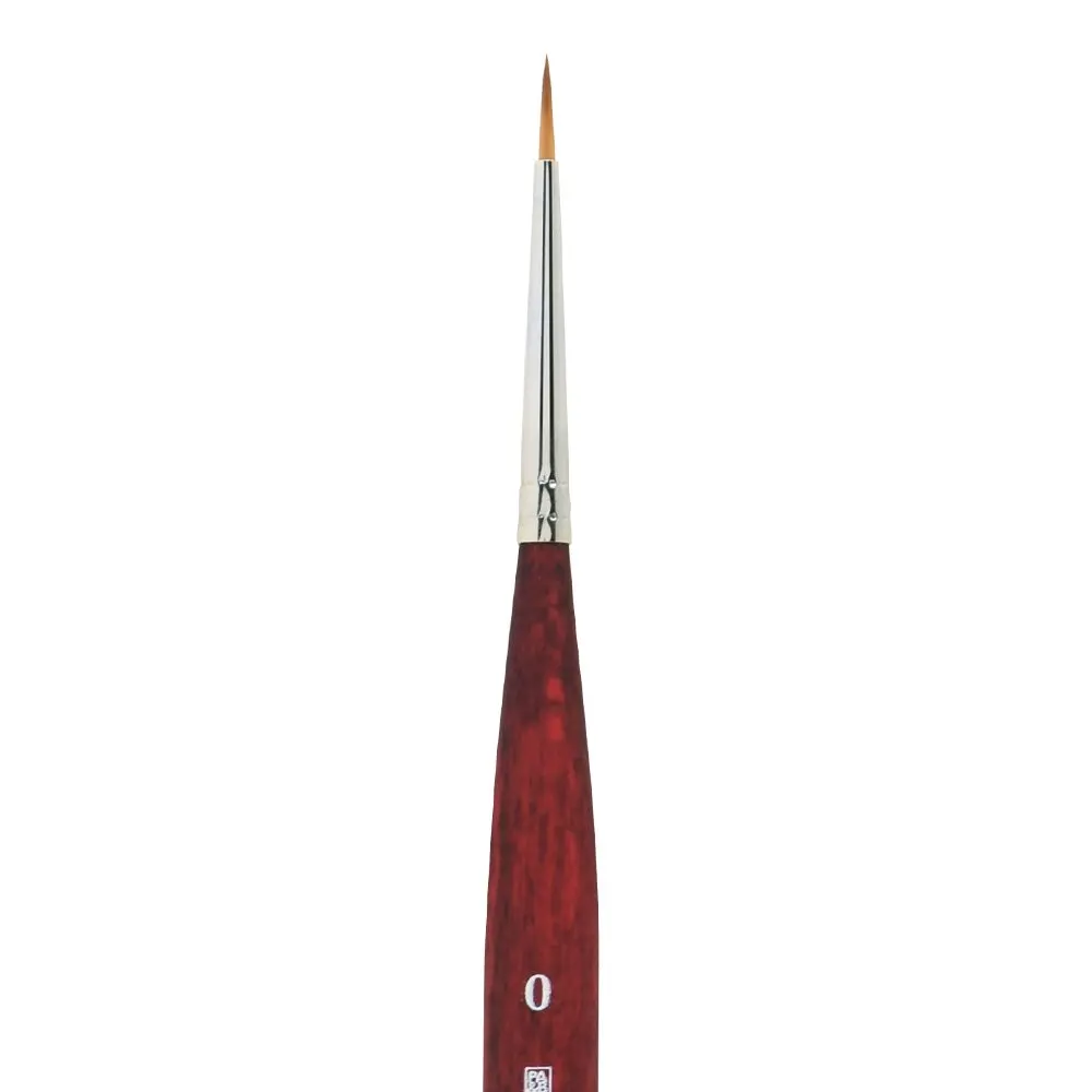 Princeton Velvetouch Mini Round Brush Size 0 | Synthetic, Short Handle, Fine Detailing - view 2