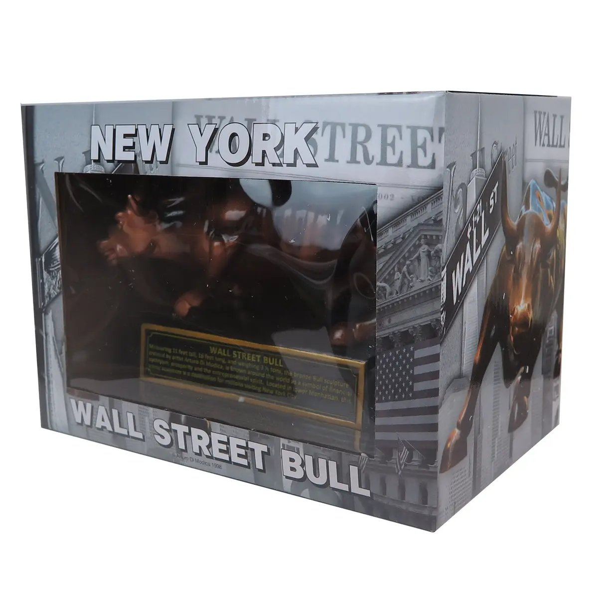 Torkia Official Licensed Bronze Wall Street Bull Stock Market NYC Figurine with Base (Large 6.5") | Collectible Wall Street Figurine - view 5