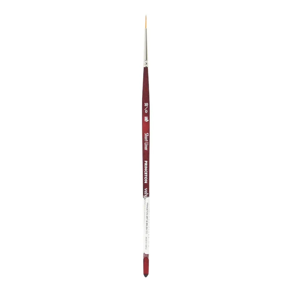 Princeton Velvetouch Artiste Series 3950 Short Liner 10/0 | Luxury Synthetic Brush for Acrylic, Watercolor & Oil - main product image