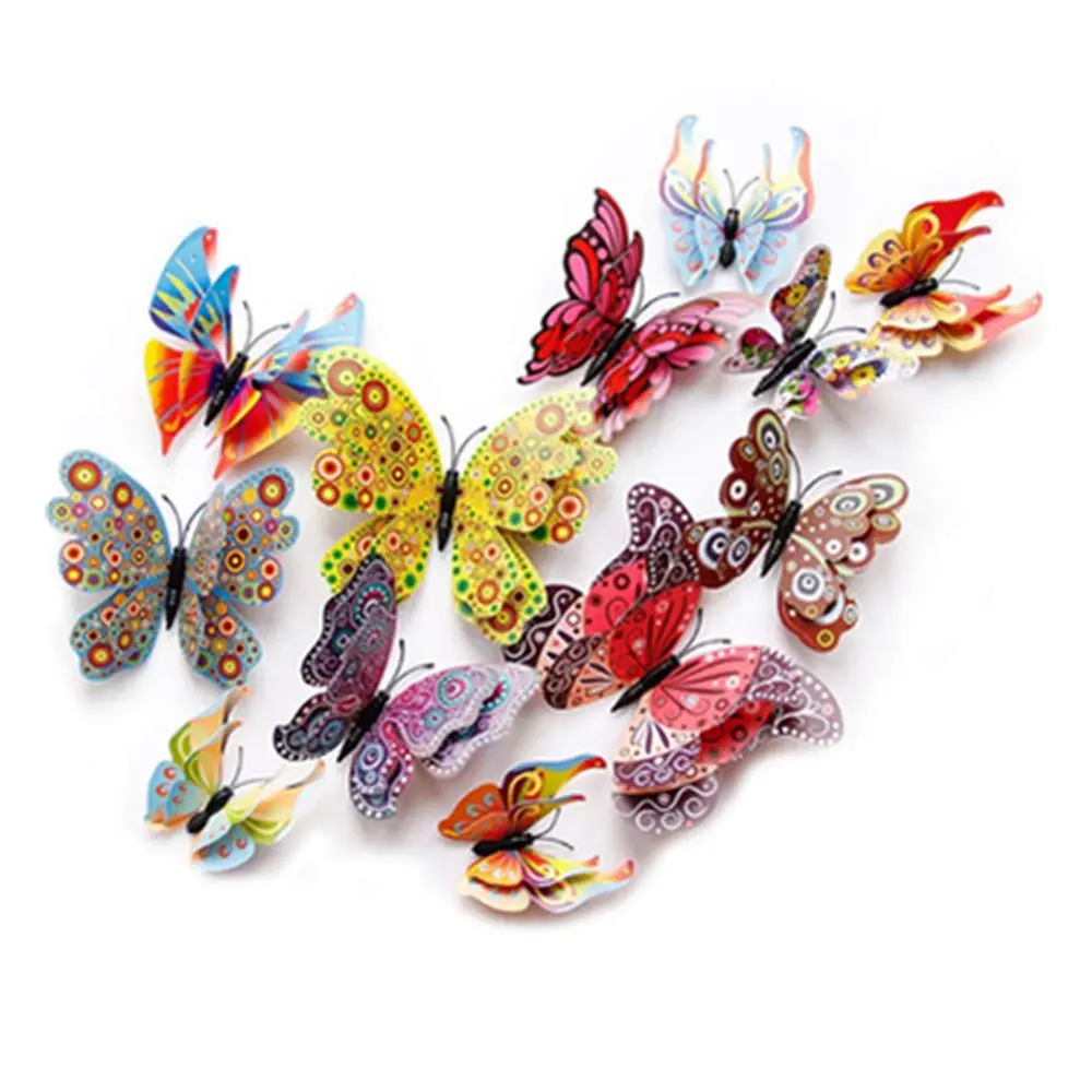 Koolemon 12PCS 3D Butterfly Fridge Magnets Wall Sticker | Home Decor & Party Gift - main product image