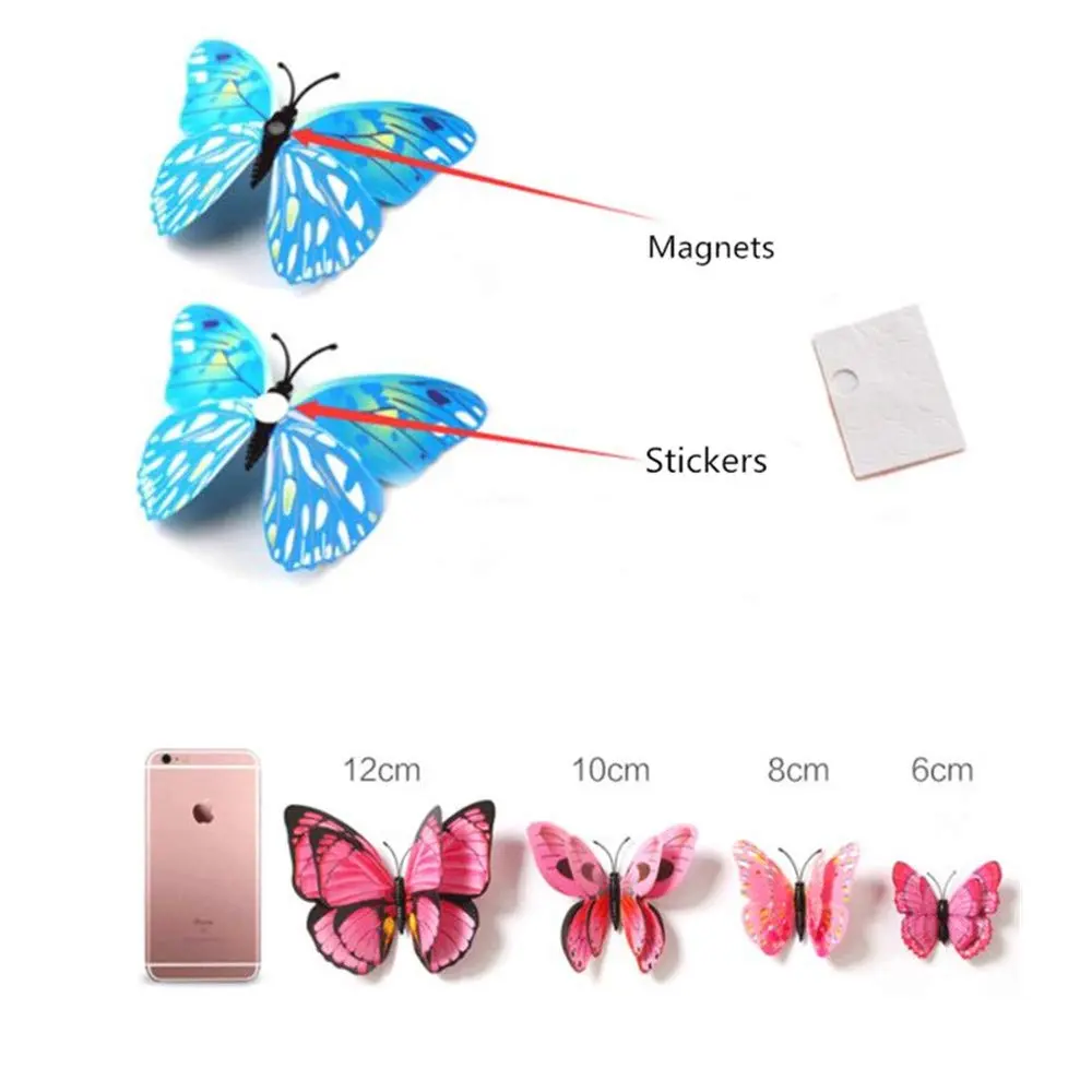 Koolemon 12PCS 3D Butterfly Fridge Magnets Wall Sticker | Home Decor & Party Gift - view 6