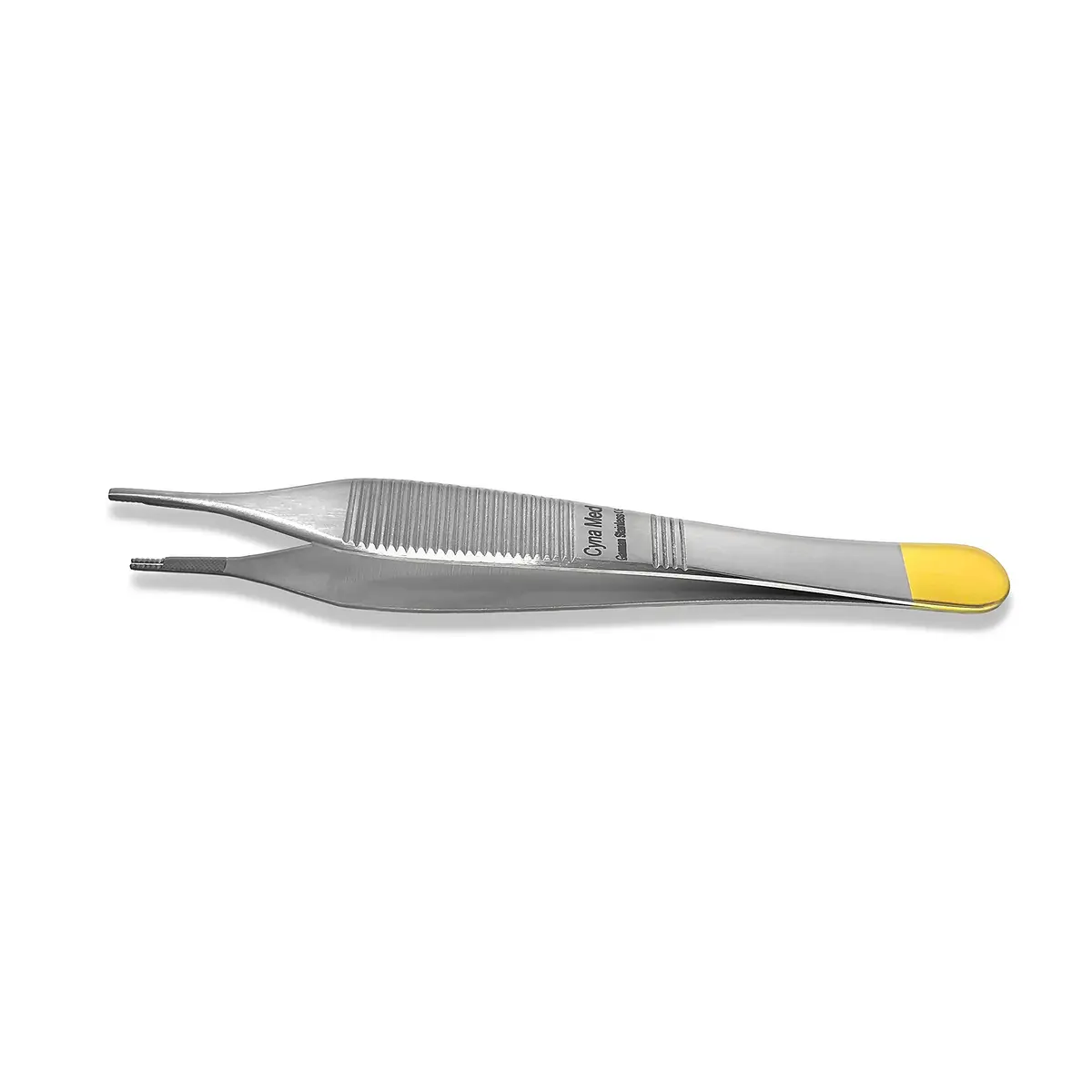 Cynamed Adson Plastic Surgery Forceps 4.75" Straight Fine Point Gold Handle | Tungsten Carbide Inserts (9X9 Teeth) - view 6