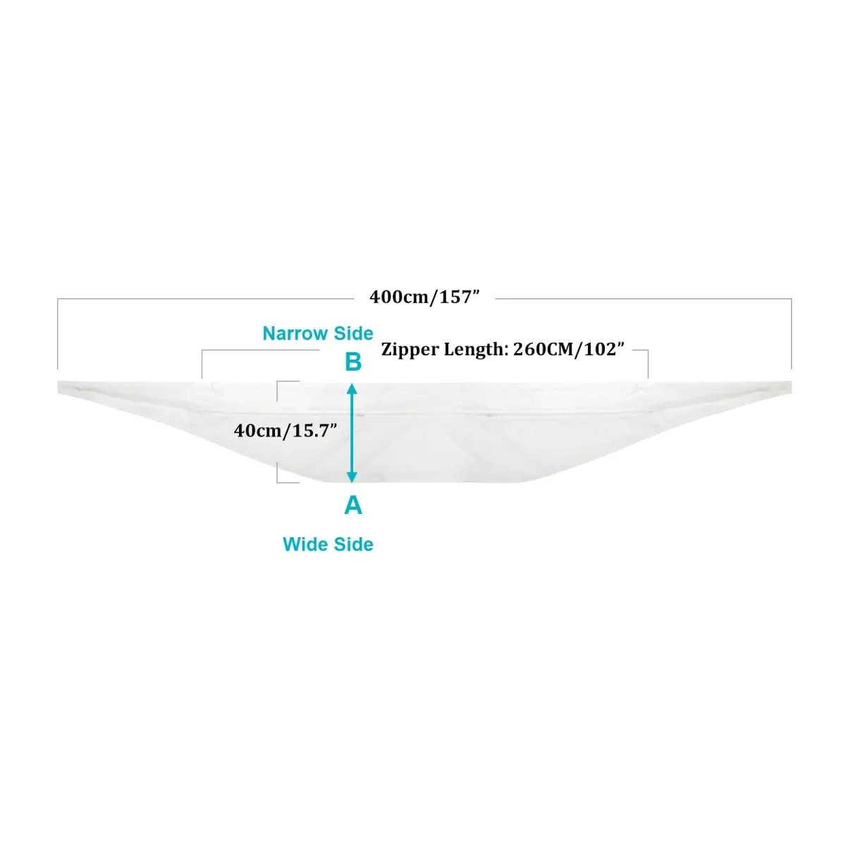 HOOMEE Universal Window Seal for Portable Air Conditioners & Dryers 400cm (157") | Easy Install Zip & Adhesive Fastener - view 3