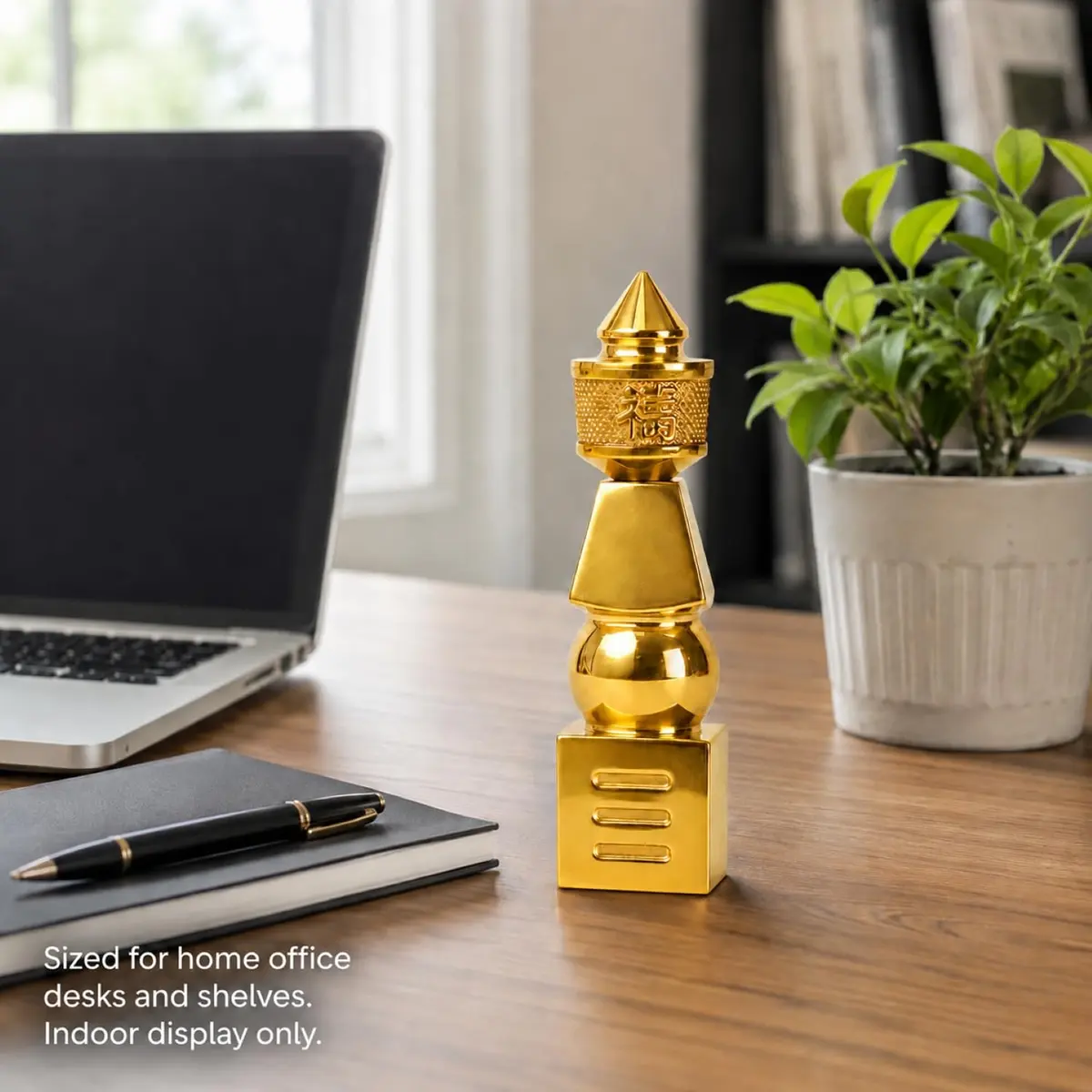 I-MART 5 Element Pagoda Feng Shui Decor 15.2 cm (6-inch) | Brass with Polished Gold-Tone Finish - view 6