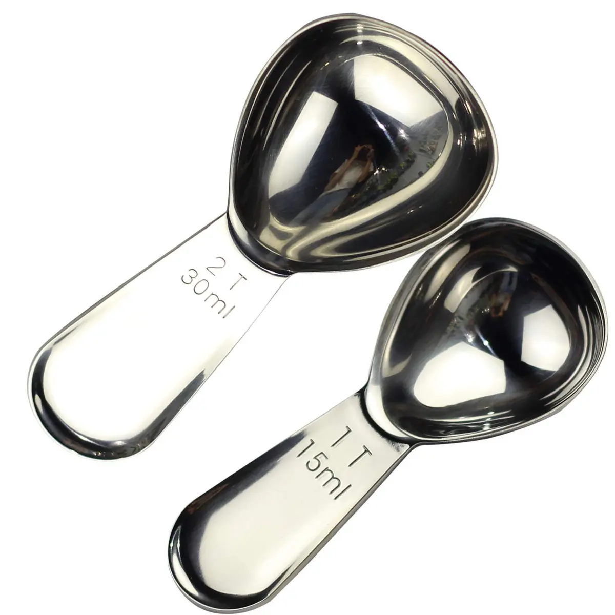 CoaGu Coffee Scoop Set 15ml & 30ml (1Tbsp & 2Tbsp) 18/8 Stainless Steel | Precise Coffee & Baking Measurements - main product image