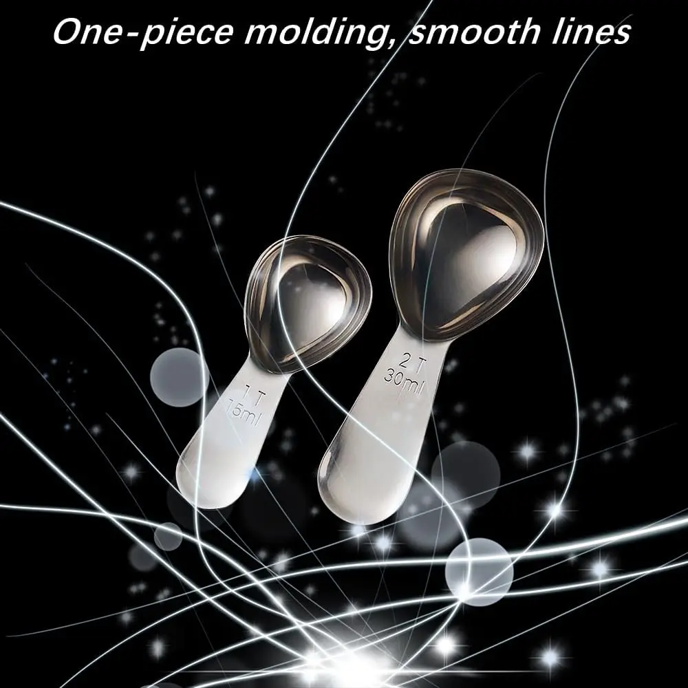 CoaGu Coffee Scoop Set 15ml & 30ml (1Tbsp & 2Tbsp) 18/8 Stainless Steel | Precise Coffee & Baking Measurements - view 6