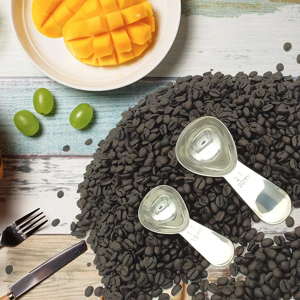 CoaGu Coffee Scoop Set 15ml & 30ml (1Tbsp & 2Tbsp) 18/8 Stainless Steel | Precise Coffee & Baking Measurements - view 10