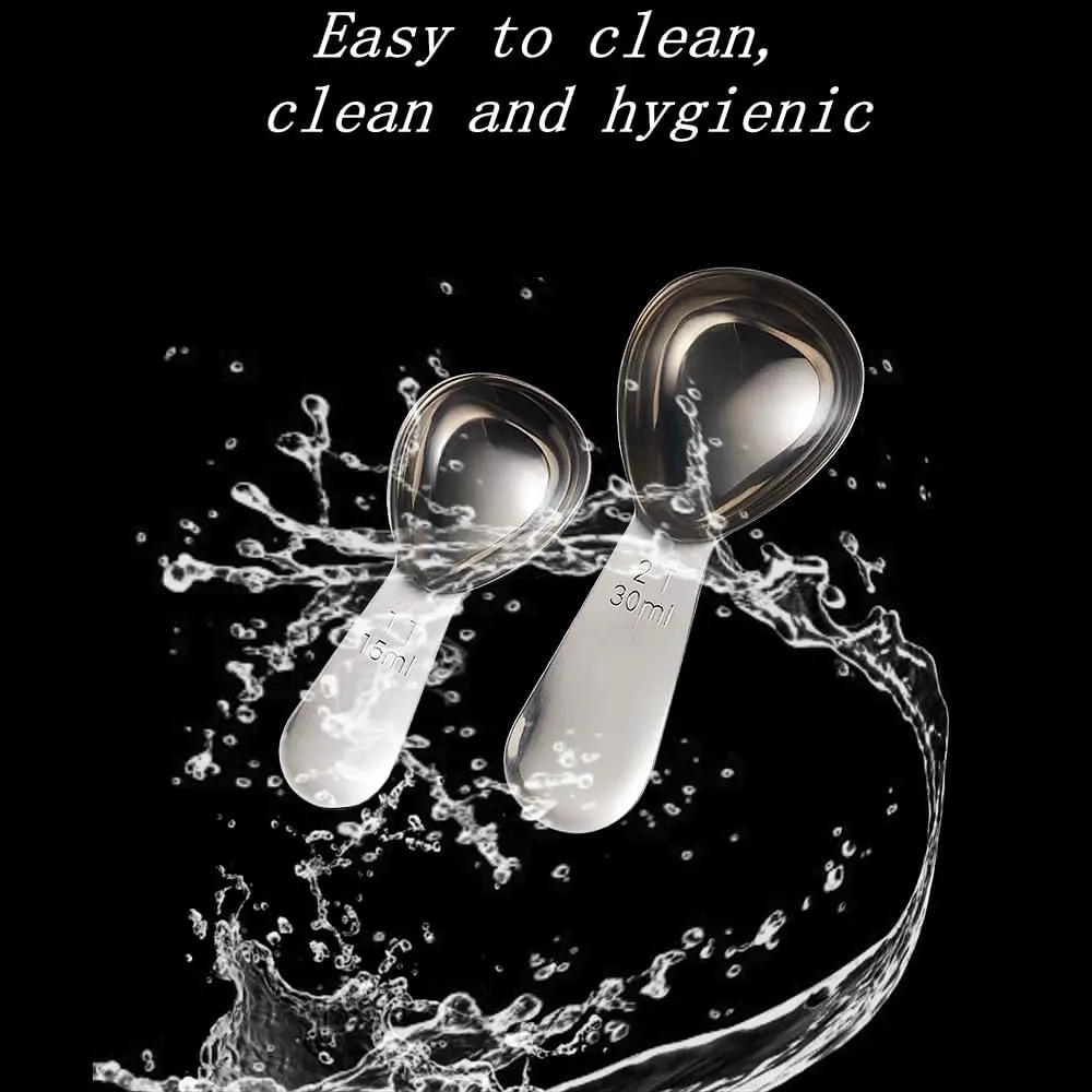 CoaGu Coffee Scoop Set 15ml & 30ml (1Tbsp & 2Tbsp) 18/8 Stainless Steel | Precise Coffee & Baking Measurements - view 4