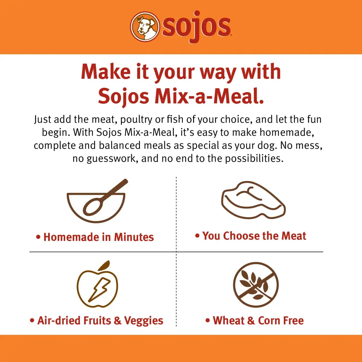 Sojos Natural 8 lb (3.63 kg) Grain-Free Pre-Mix Dog Food | Mix Your Own Raw Meals - view 3