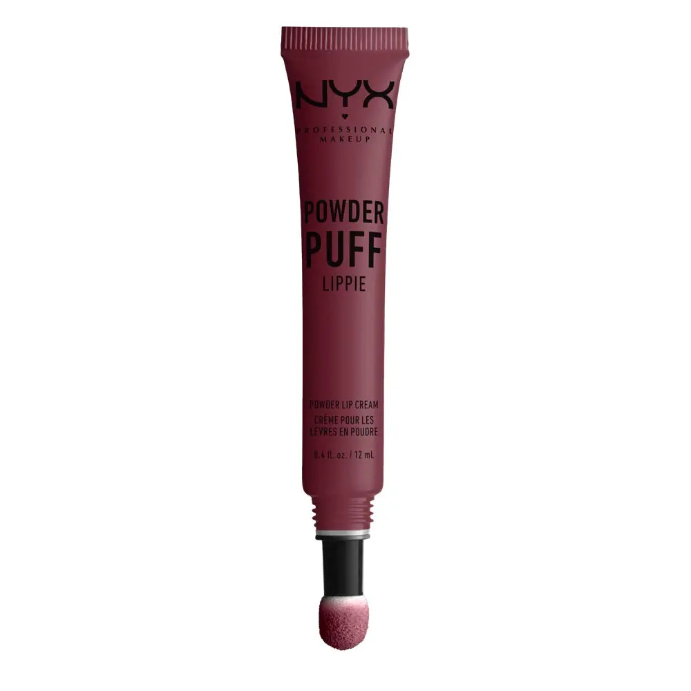 NYX PROFESSIONAL MAKEUP Powder Puff Lippie Lip Cream, Moody (Cool Toned Plum) | Matte, Long Lasting, Vegan Lipstick - main product image