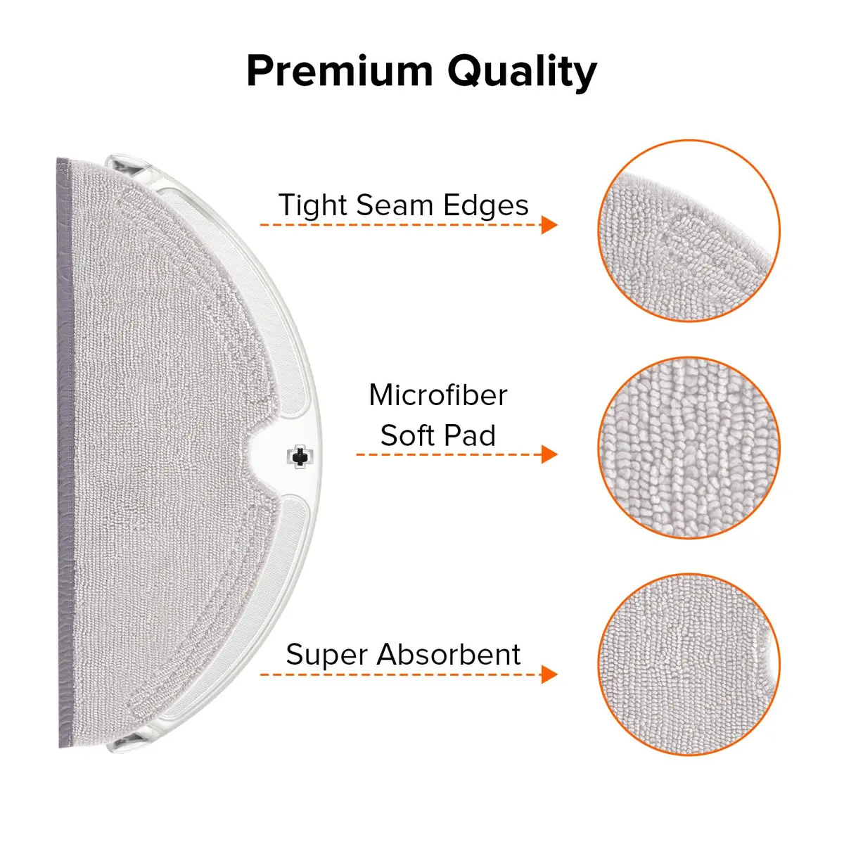 roborock Microfiber Mop Cloths 2 Pack for Q Series | Reusable, Compatible with Roborock Vacuum Cleaners - view 6