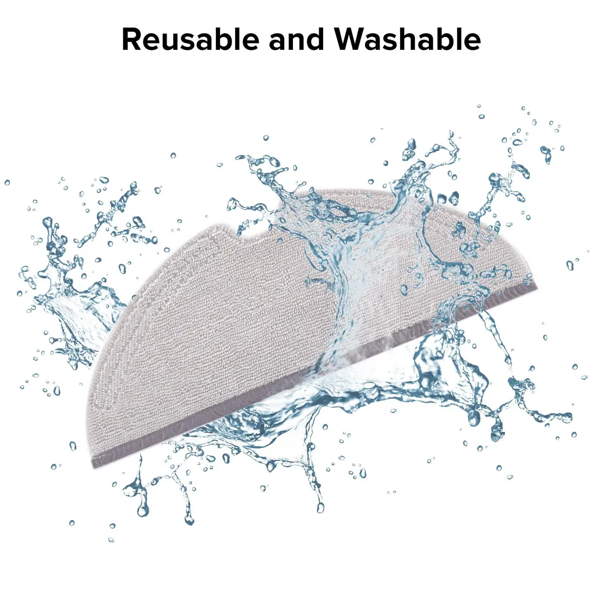 roborock Microfiber Mop Cloths 2 Pack for Q Series | Reusable, Compatible with Roborock Vacuum Cleaners - view 4