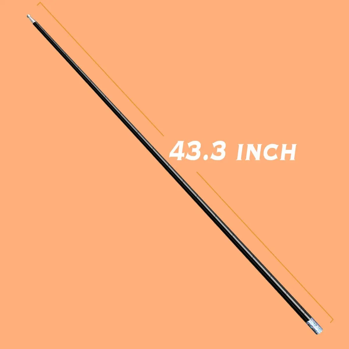 OUERMAMA Black Metal Appearing Cane 1.1 Meter (43.3 Inches) | Professional Stage Magic Trick with Tutorial - view 7