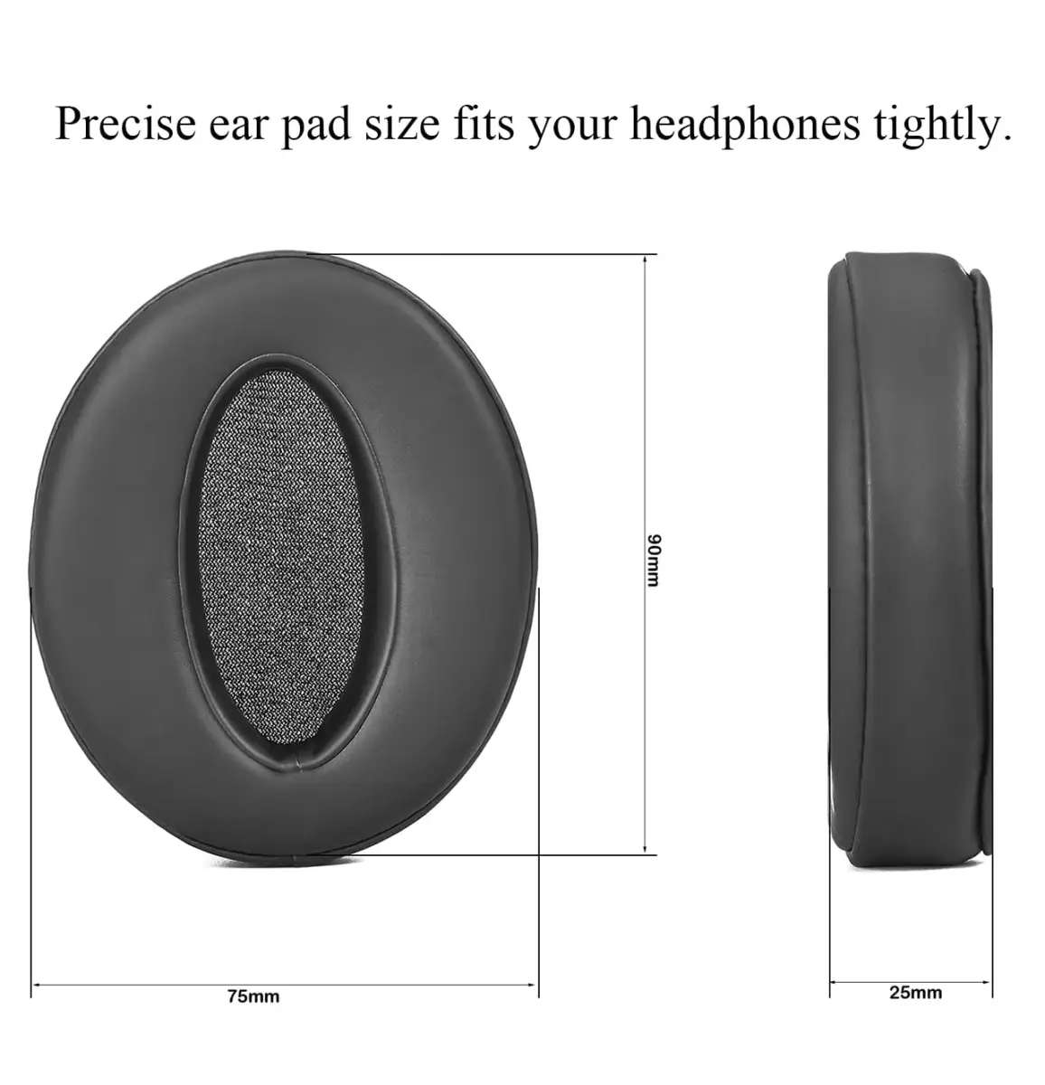 defean Replacement Earpads for Sennheiser HD 4.50BT, HD 4.40BT, HD 4.30G, HD 450BT, HD 350BT Headsets (Black, 2-Pack) - view 4