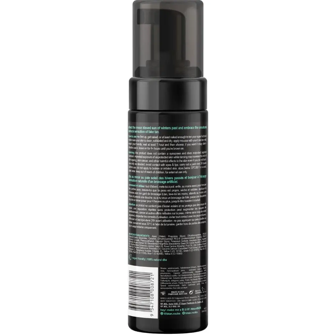 B.TAN Fake It Till You Make It Dark Self Tanner Mousse 200ml (6.7 Fl Oz) | Express 1-Hour Sunless Tanning Foam - view 2