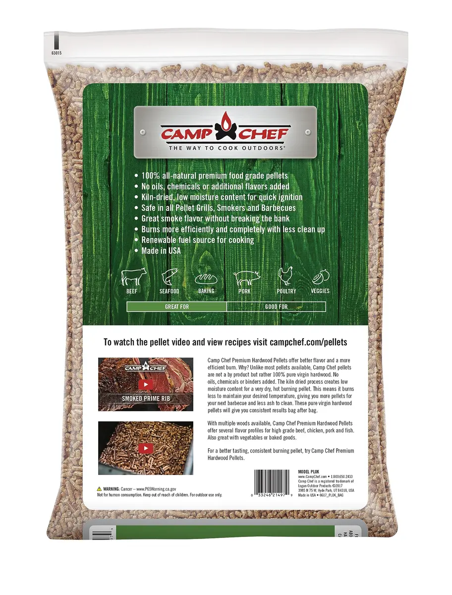 Camp Chef Oak Flavor 20 lb All-Natural Hardwood Pellets | Medium Smoke, Versatile for Grills & Smokers - view 2
