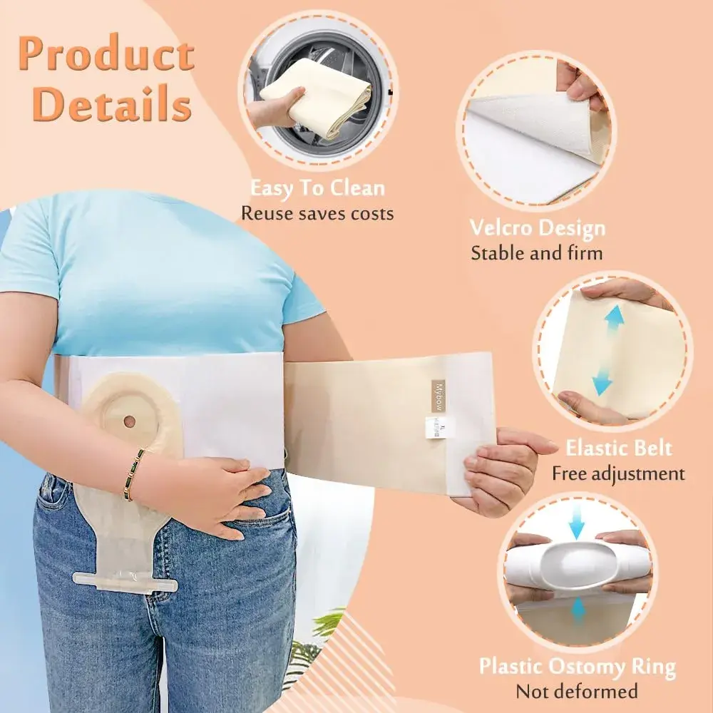 Mybow Ostomy Belt Hernia Support for Men & Women, XL 40-43 Inch Waist | Post-Operative Abdominal Binder - view 5