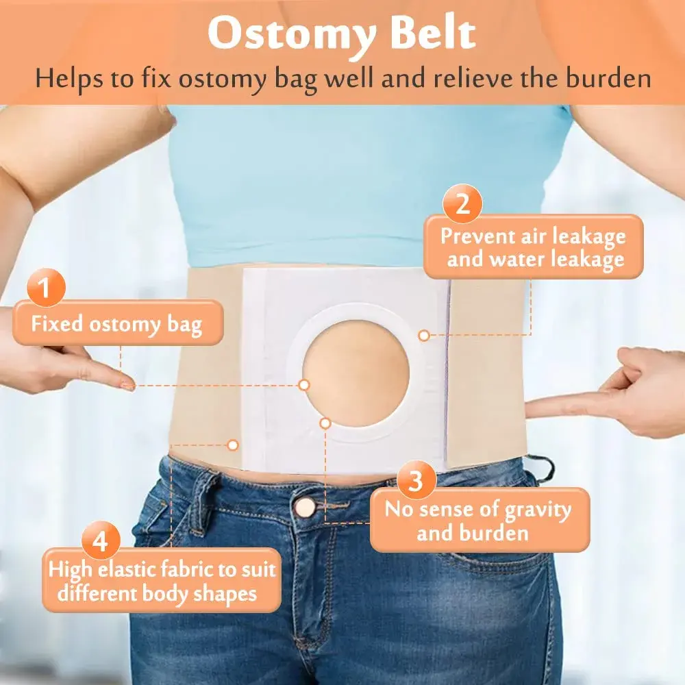 Mybow Ostomy Belt Hernia Support for Men & Women, XL 40-43 Inch Waist | Post-Operative Abdominal Binder - view 2