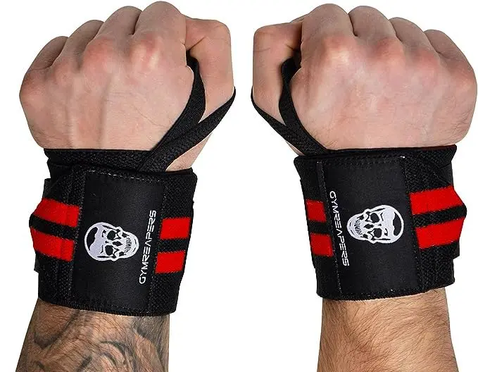 Gymreapers Red IPF Approved 18" (46cm) Weightlifting Wrist Wraps | Professional Quality Wrist Support - main product image