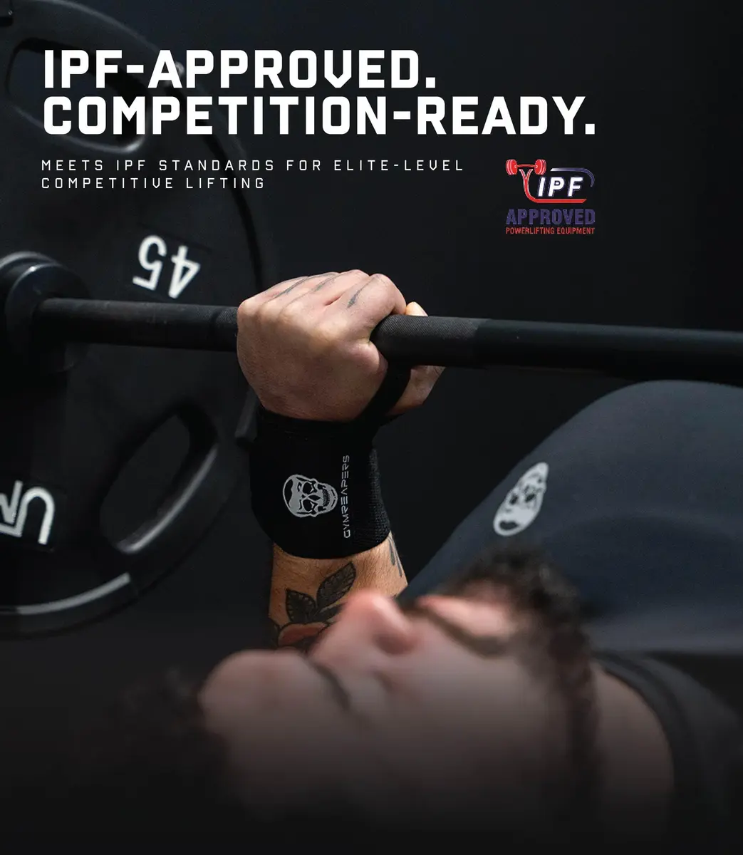 Gymreapers 18" Competition Grade Wrist Wraps | IPF Approved Heavy Duty Support - view 4