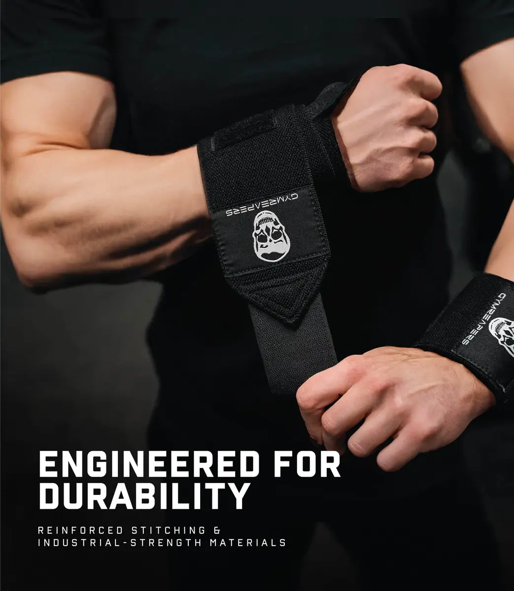 Gymreapers 18" Competition Grade Wrist Wraps | IPF Approved Heavy Duty Support - view 3