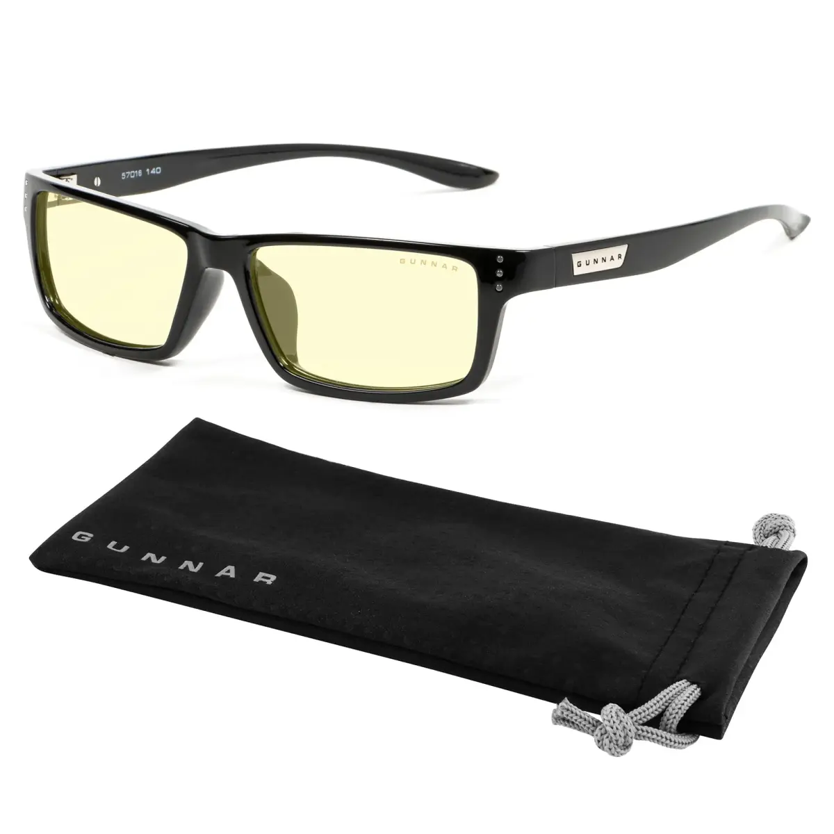 Gunnar Riot Amber Tinted Gaming Glasses 58mm Lens Width | Patented Blue Light Blocking Lens Technology - view 3