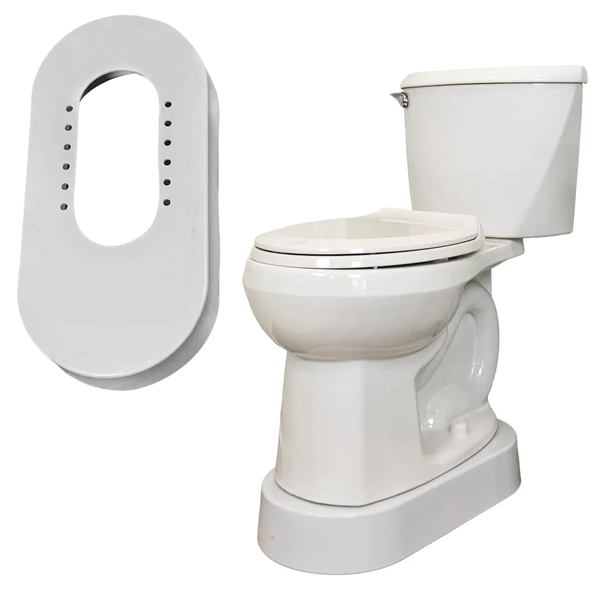 Toilevator Toilet Base Riser 3.5" | Supports 500 lb, Built-in Stability, Discreet Installation - main product image