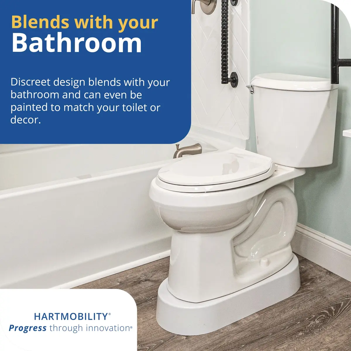 Toilevator Toilet Base Riser 3.5" | Supports 500 lb, Built-in Stability, Discreet Installation - view 8