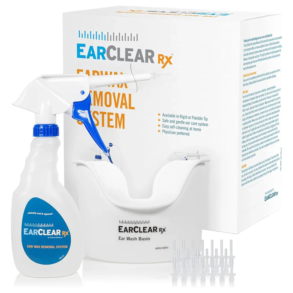 Nuance Medical EarClear RX Ear Wax Removal Kit 22 Piece Set | Physician-Preferred Ear Cleaning System - main product image