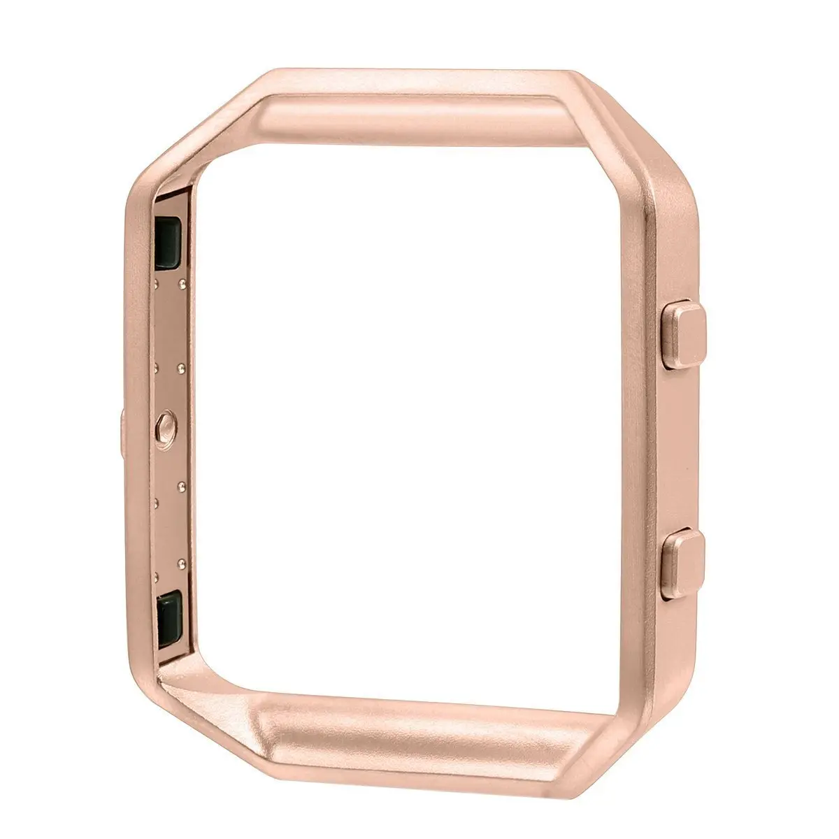 AISPORTS Rose Gold Fitbit Blaze Frame | Stainless Steel Metal Watch Frame Holder Shell Replacement Housing Protective Case Cover for Fitbit Blaze Smart Watch - view 2
