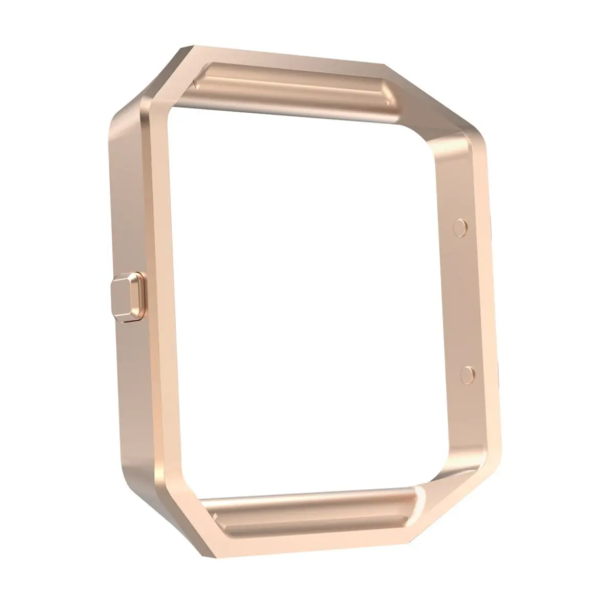 AISPORTS Rose Gold Fitbit Blaze Frame | Stainless Steel Metal Watch Frame Holder Shell Replacement Housing Protective Case Cover for Fitbit Blaze Smart Watch - view 3