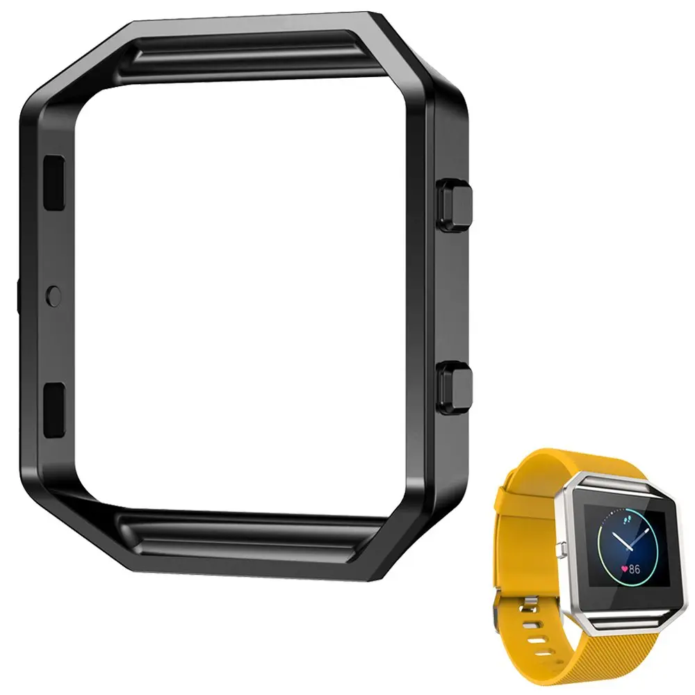 AISPORTS Black Stainless Steel Metal Frame for Fitbit Blaze Smart Watch | Compatible with Fitbit Blaze Only - main product image