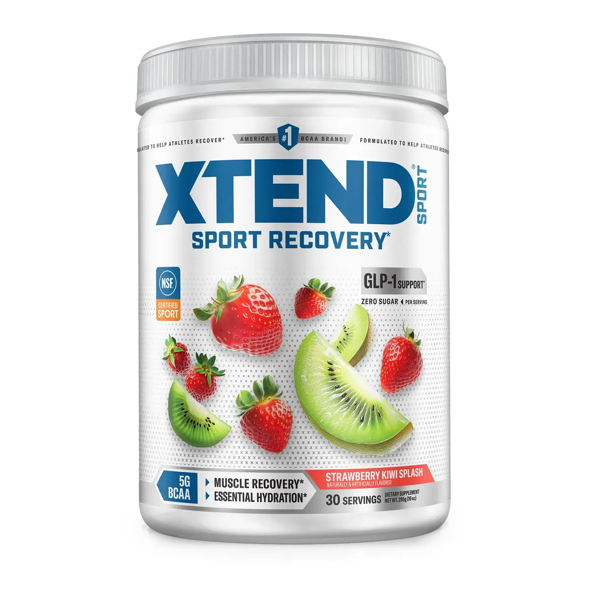 Xtend Sport BCAA Powder for Recovery, Strawberry Kiwi Splash | Sugar-Free Muscle Recovery Supplement (12.2 Ounce) - main product image