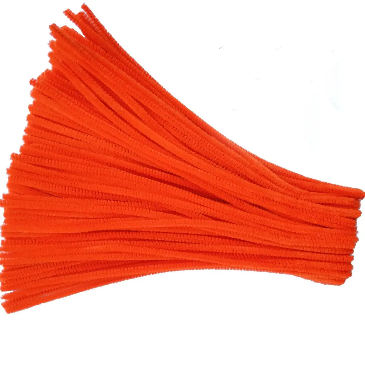 Carykon Fuzzy Chenille Stems Pipe Cleaners 12" Orange | Flexible Craft Wire for Arts & Crafts - main product image