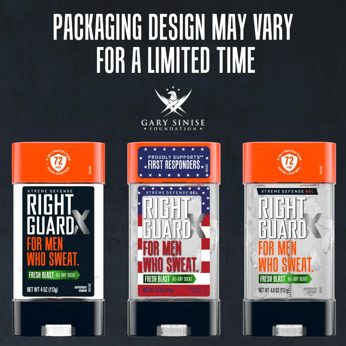 Right Guard Xtreme Defense Antiperspirant Deodorant Gel, Fresh Blast Scent, 4 oz (118 ml) | 72-Hour Odor Control - view 2