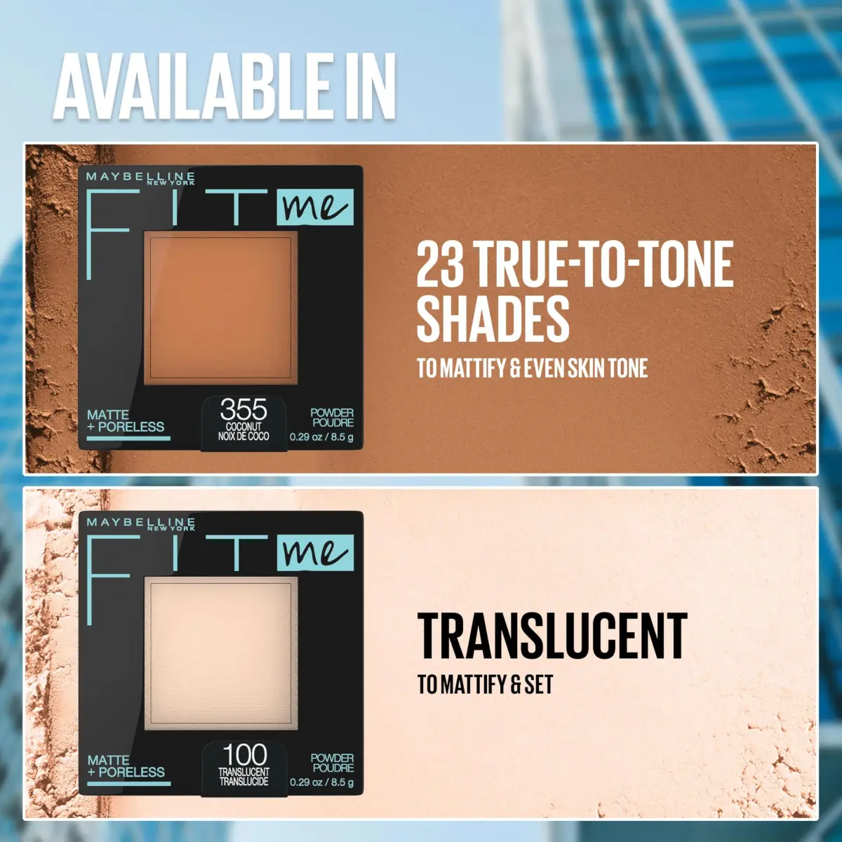 Maybelline Fit Me Matte + Poreless Pressed Face Powder Makeup & Setting Powder Golden 0.29 oz (8.2 g) | Shine Control for Normal to Oily Skin - view 7