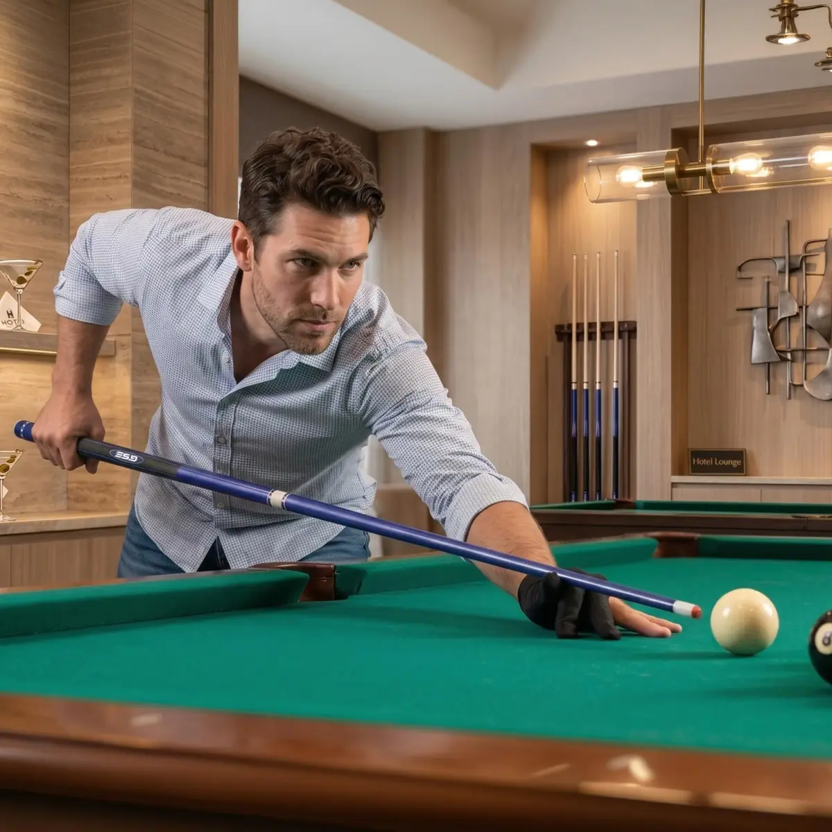 GSE Games & Sports Expert Blue 20oz 58" 2-Piece Fiberglass Graphite Composite Pool Cue Stick | Warp-Resistant Construction - view 8