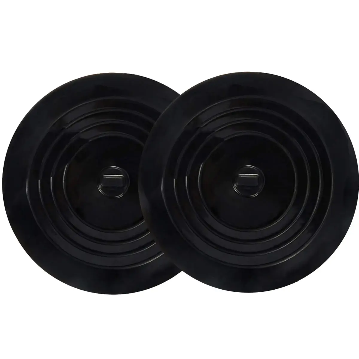 V-TOP 6" Black Transparent Silicone Tub Stopper Drain Plug | Universal Fit for Kitchen, Bath, Laundry - main product image
