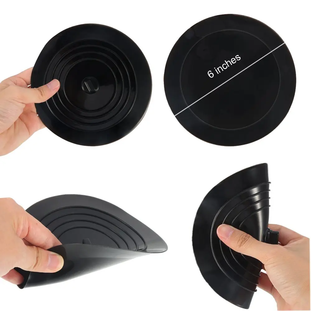 V-TOP 6" Silicone Drain Stopper 2 Pack | Large Flat Suction Cover for Kitchen, Bathroom & Laundry - view 6