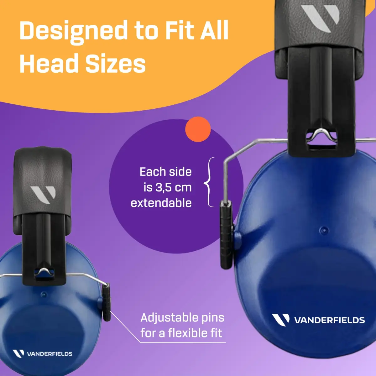 Vanderfields Kids Noise Canceling Headphones - 26 dB NRR (240g) | Marine Blue - view 7