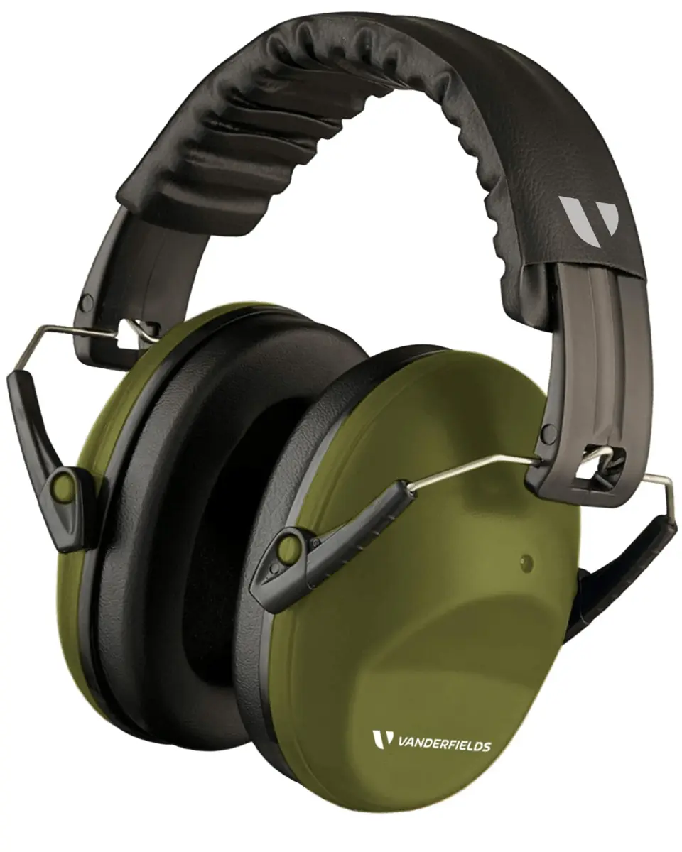 Vanderfields Kids Noise Canceling Headphones - 31 dB (2K Hz) - Ear Protection Earmuffs | Green, Adjustable Comfort - main product image