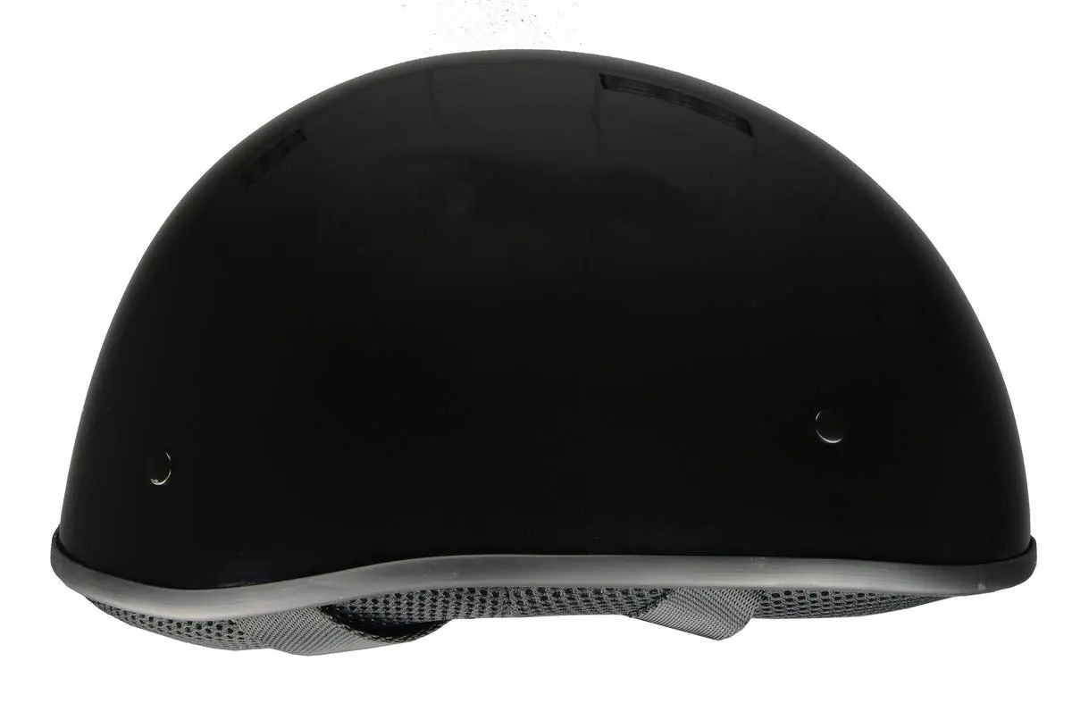 Milwaukee Helmets MPH9711DOT Dot Approved 'Bare Bones' Glossy Black Half Motorcycle Helmet for Men and Women - Medium | DOT Certified Safety - view 8