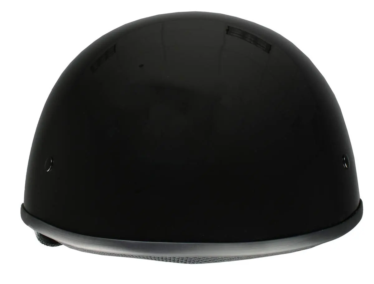 Milwaukee Helmets MPH9711DOT Dot Approved 'Bare Bones' Glossy Black Half Motorcycle Helmet for Men and Women - Medium | DOT Certified Safety - view 2