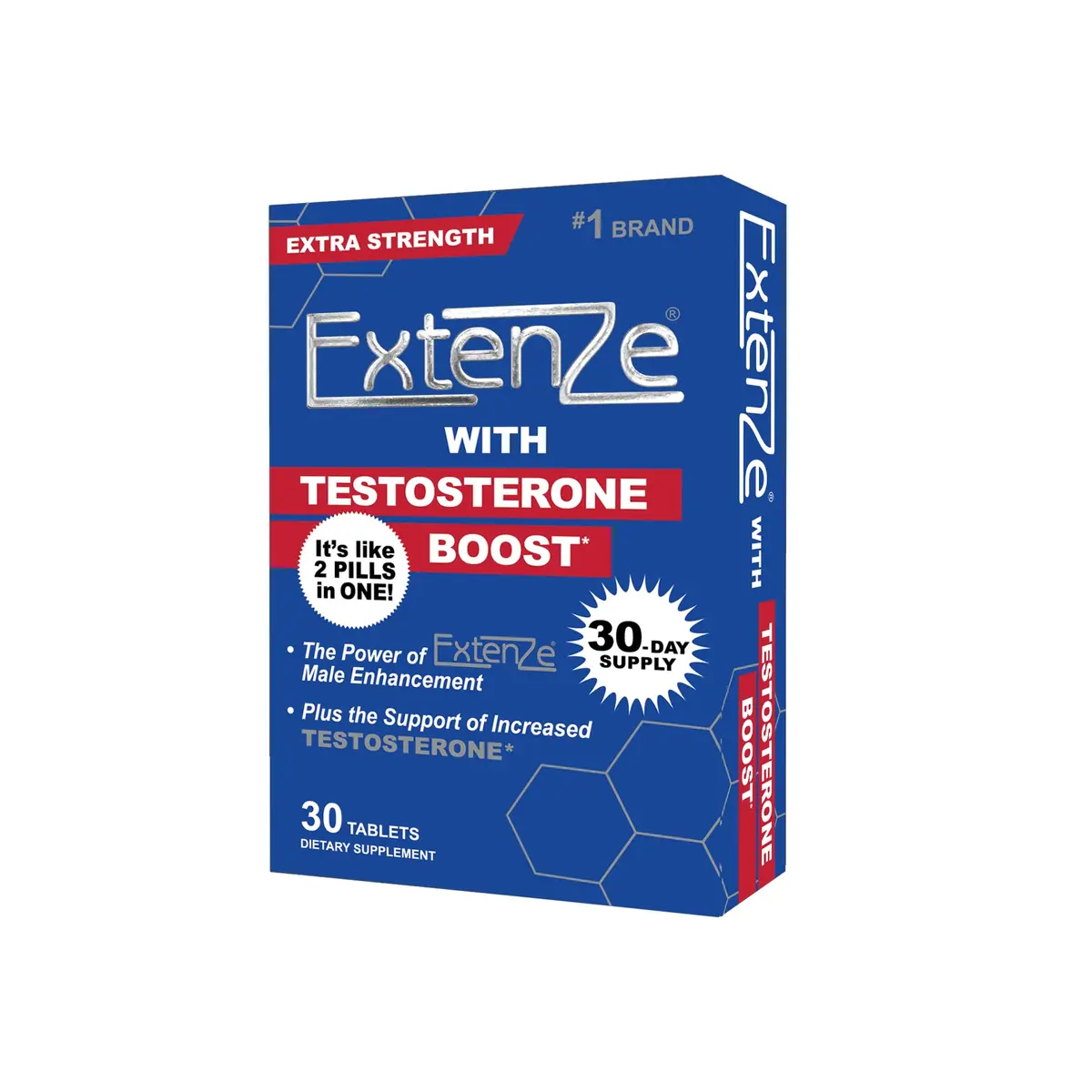ExtenZe Testosterone Boost Tablets 30 Count | Supports Energy & Vitality - main product image