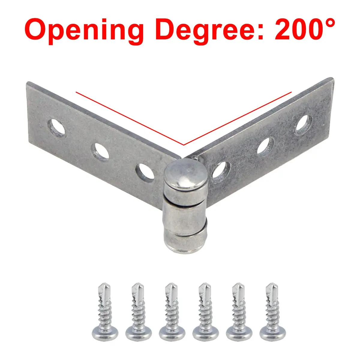 S SYDIEN Silver Folding Butt Hinges 2Pcs 84mm (3.31'') | Heavy Duty Stainless Steel Door Hinges for Cabinets & Windows - view 3