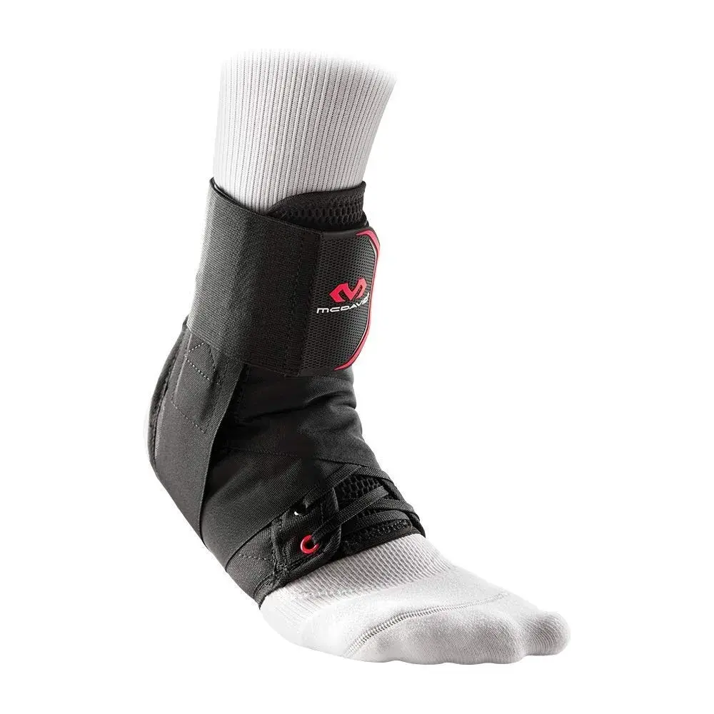 McDavid 195 Ultralight Ankle Brace with Figure-8 Strap, Black, Large | Professional Healthcare - main product image