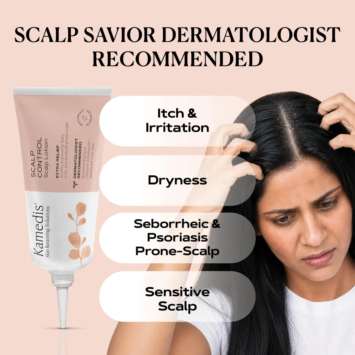 KAMEDIS Scalp Moisturizer Lotion 3.38 Fl Oz | Soothes Dry, Itchy & Sensitive Scalp - view 2