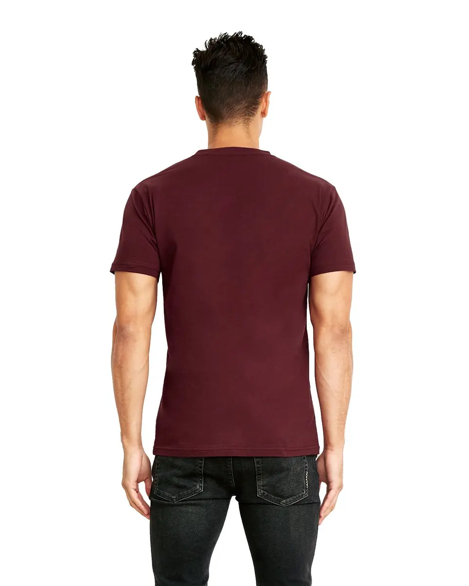 Next Level Unisex Pocket Crew S MAROON | 4.3 oz Cotton, Regular Fit, Crew Neck, Short Sleeve - view 3