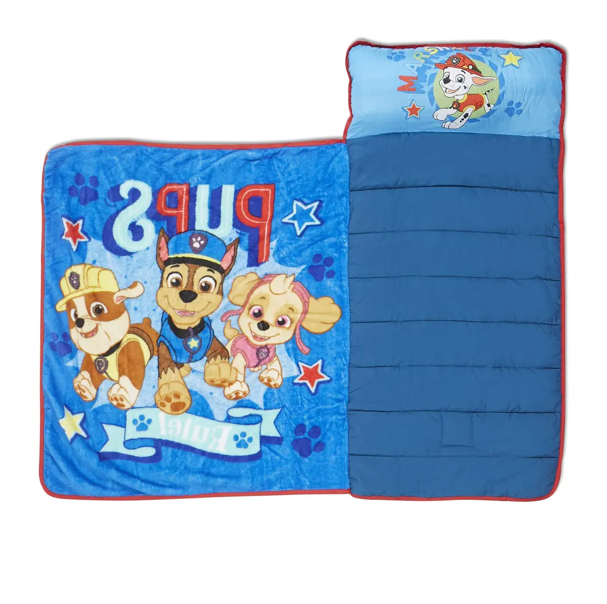 Paw Patrol We're a Team Nap-Mat Set – Quilted Nap Mat with Built-in Pillow & Plush Blanket for Kids 3+ - view 4